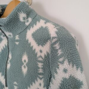 COMO BLU GREEN TEDDY JACKET SIZE MEDIUM